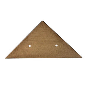 Donkerbruine houten driehoek meubelpoot 3 cm