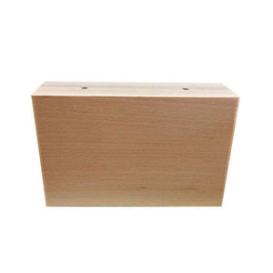 Rechthoekige blanke houten meubelpoot 9 cm