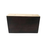 Rechthoekige donker bruine houten meubelpoot 9 cm
