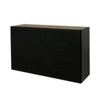 Rechthoekige zwarte houten meubelpoot 9 cm