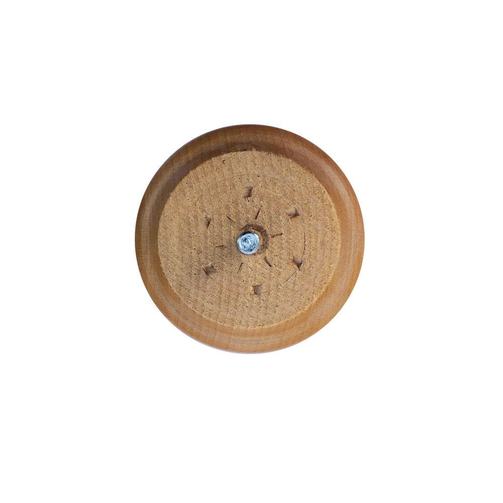 Ronde blanke houten meubelpoot 12 cm (M8)