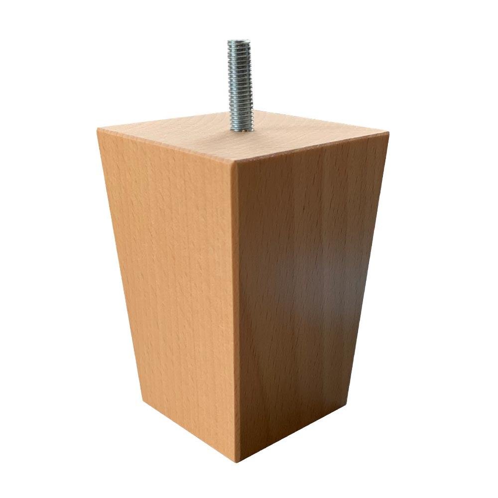 Vierkanten houten meubelpoot 10 cm (M8)