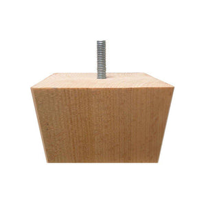 Vierkanten houten meubelpoot 6 cm (M8)