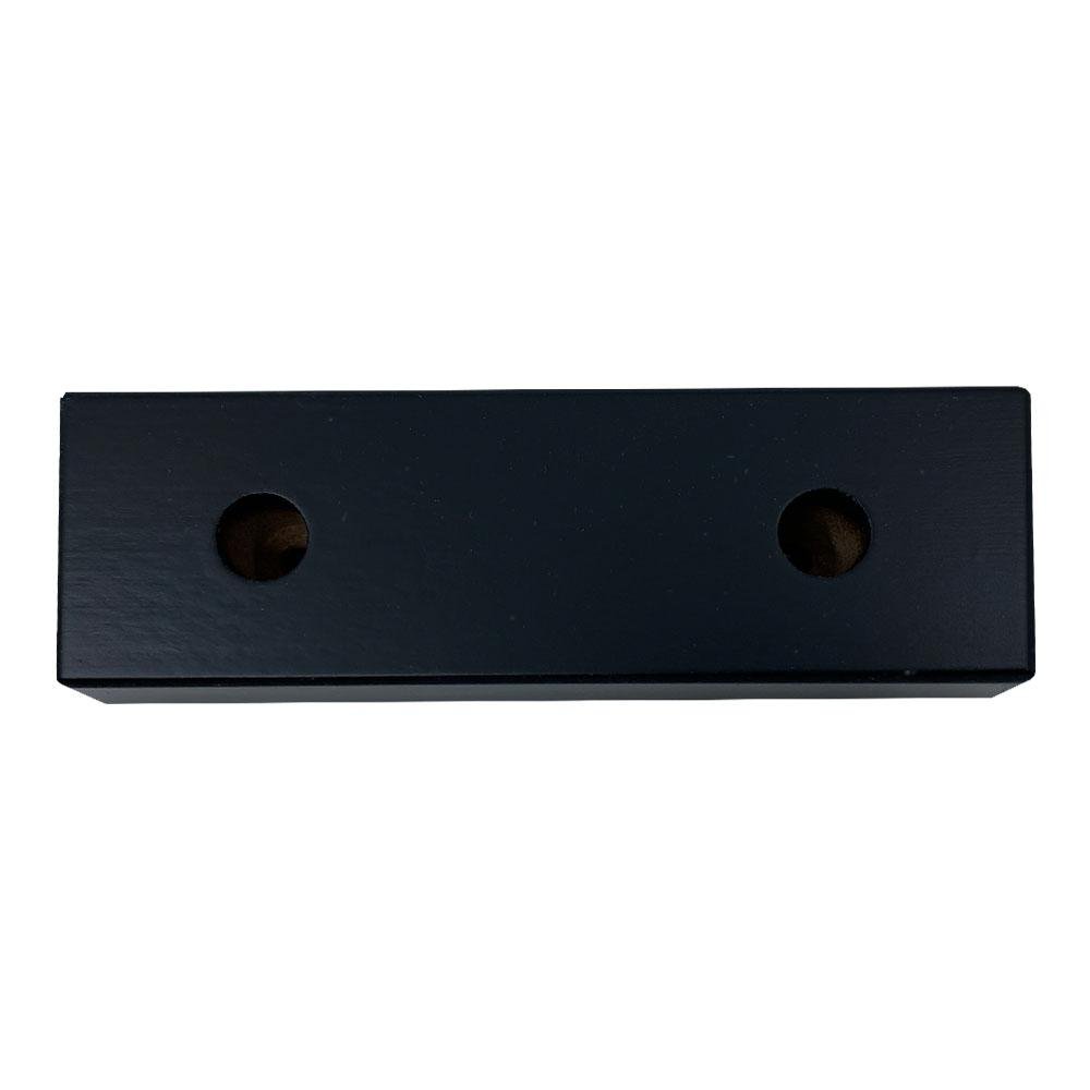 Vierkanten schuinaflopende houten zwarte meubelpoot 5 cm