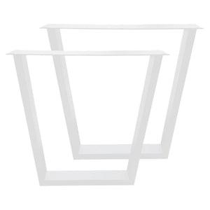 Set witte trapezium tafelpoten 72 cm (koker 10 x 4)