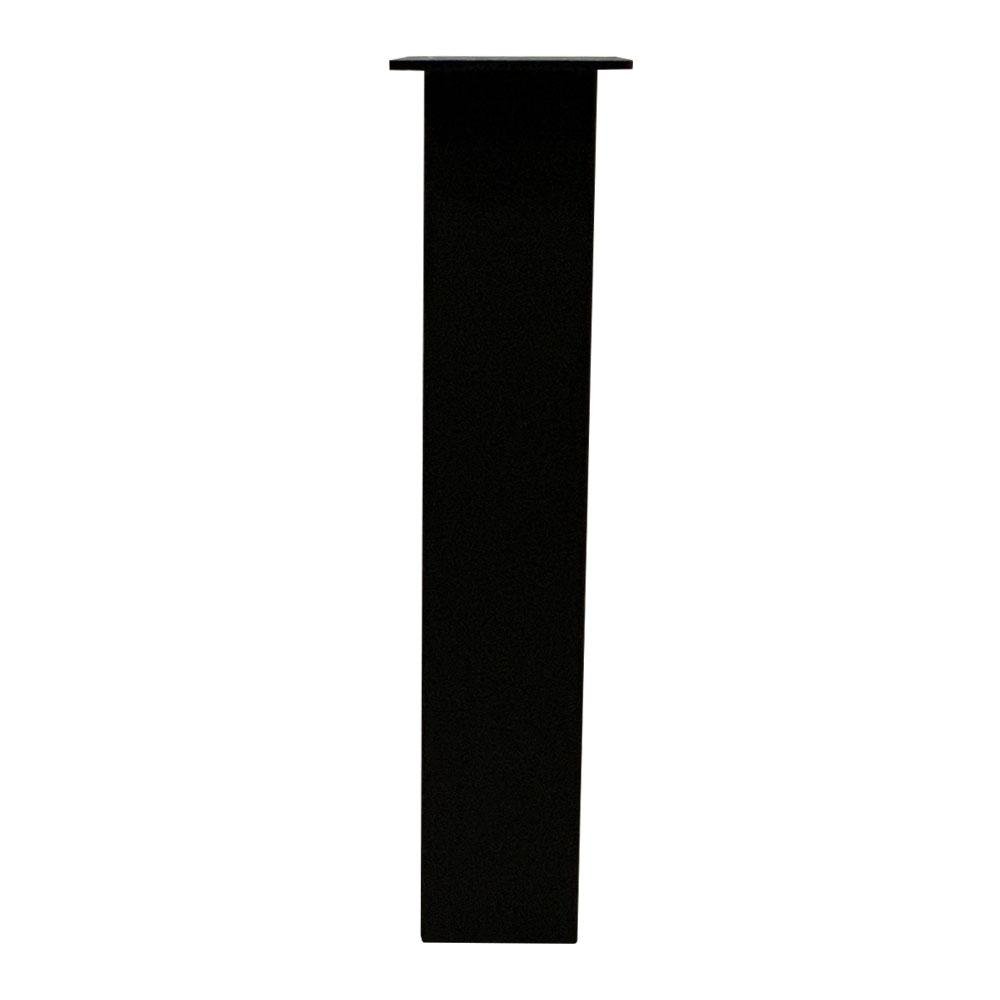 Set zwarte A tafelpoten 43 cm met stelvoeten (koker 8 x 8)