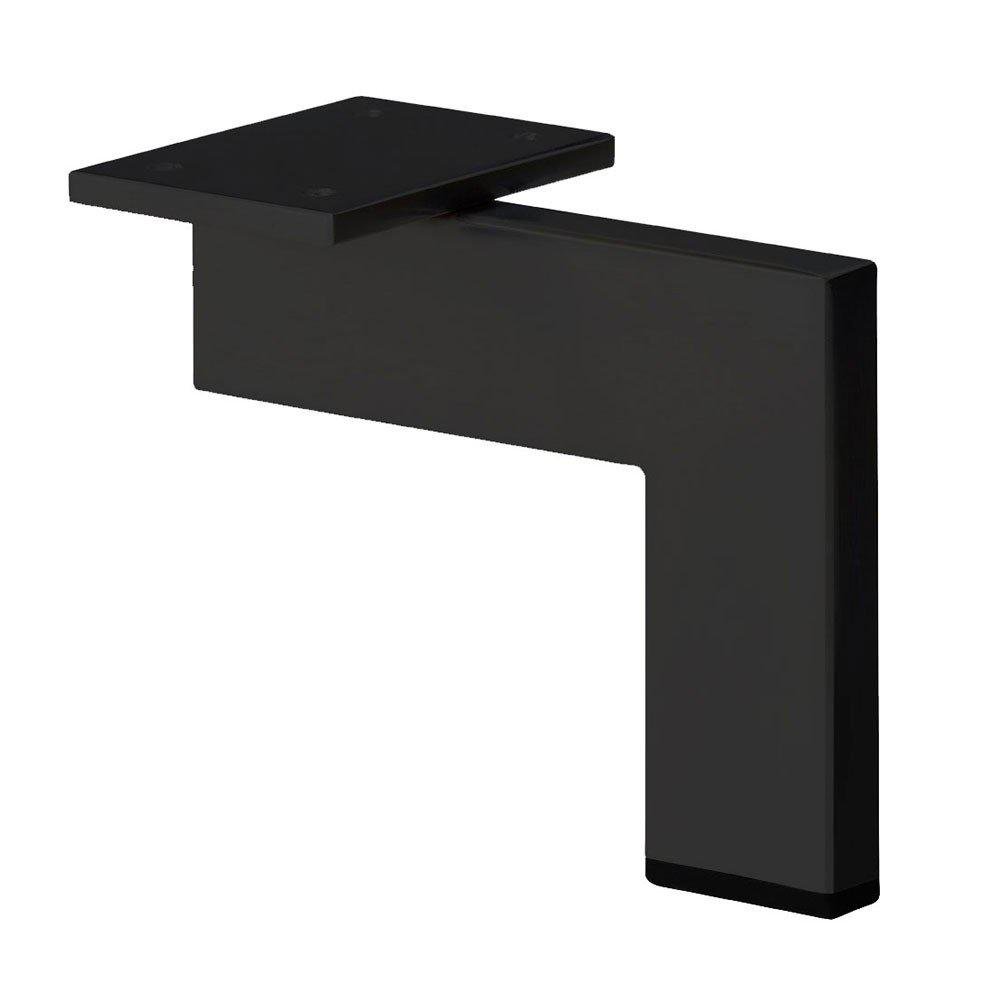Zwarte design hoek meubelpoot 14 cm