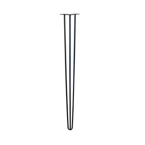 Zwarte massieve 3-punt hairpin tafelpoot 110 cm