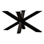 Zwarte stalen matrix tafelpoot hoogte 72 cm en breedte 140 cm (koker 10 x 10)