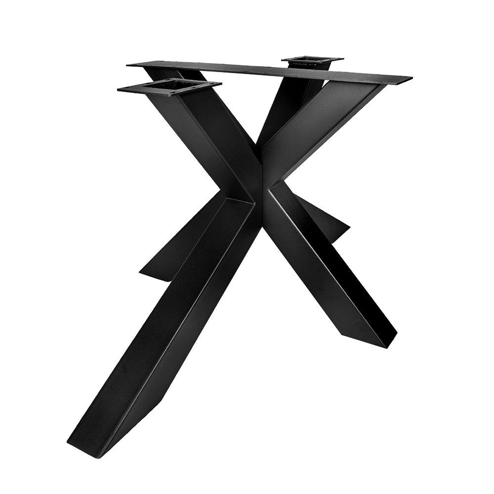 Zwarte matrix tafelonderstel hoogte 73 cm en breedte 200 cm (koker 10 x 10)