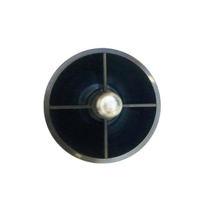 Zwarte plastic ronde meubelpoot 15 cm (M8)