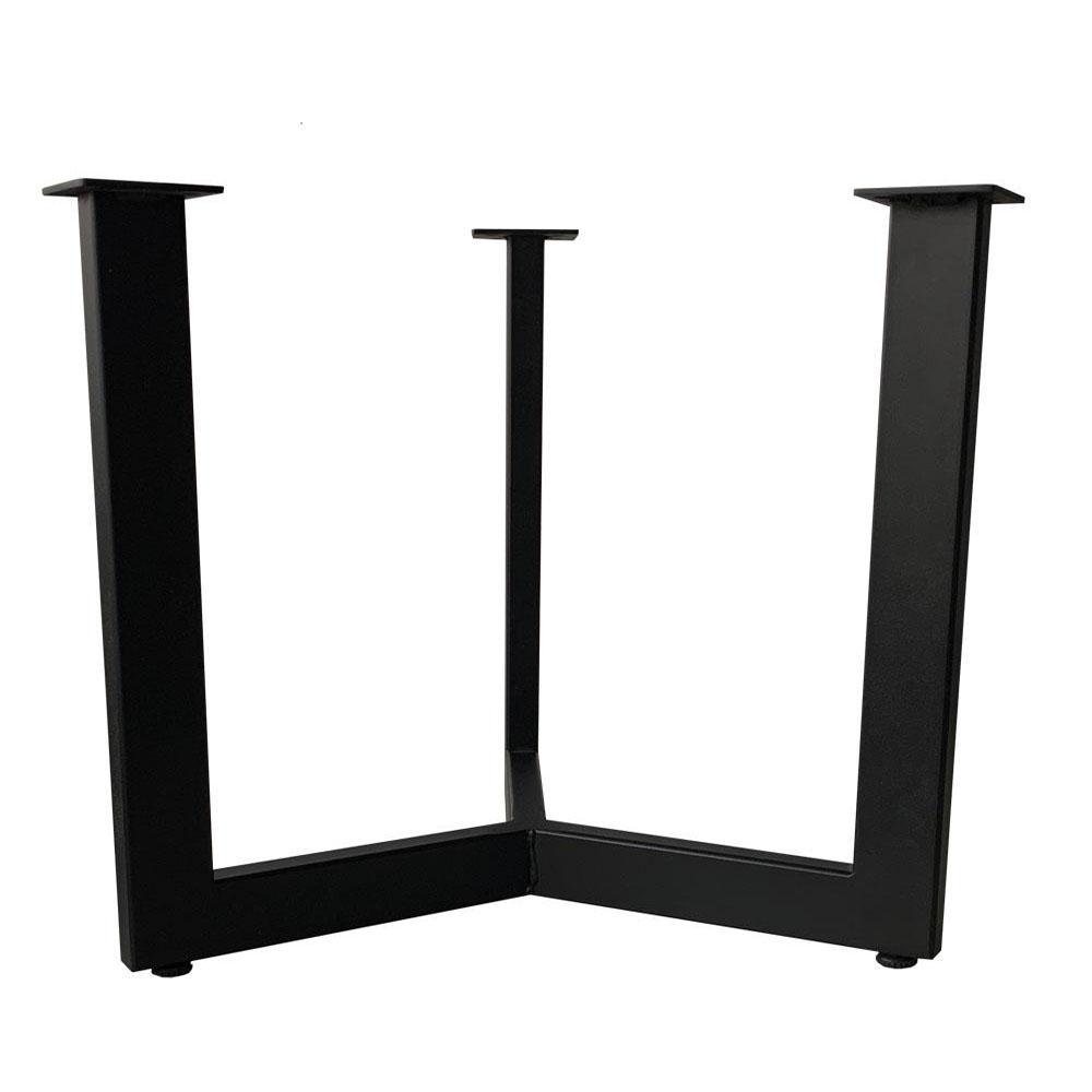 Zwarte stalen salontafel onderstel hoogte 38 cm en diameter 38 cm (40 x 20 mm)