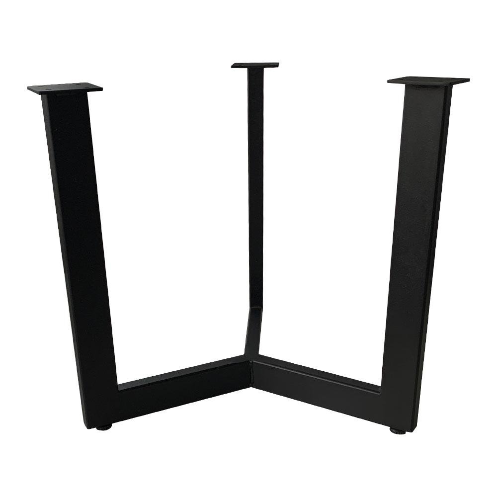 Zwarte stalen salontafel onderstel hoogte 37 cm en diameter 42 cm (40 x 20 mm)