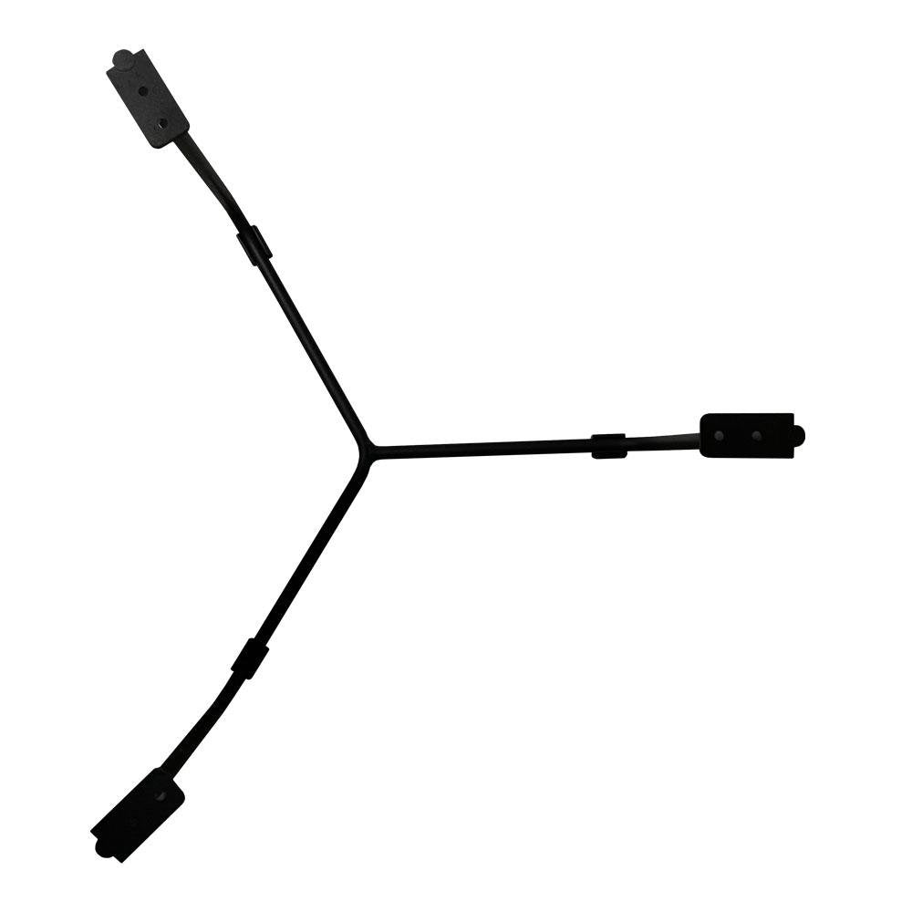 Zwarte stalen salontafel onderstel hoogte 31,5 cm en diameter 50 cm