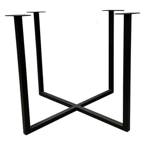 Zwarte vierkanten stalen tafelframe hoogte 72 cm en breedte/diepte 100 cm (koker 3 x 3)